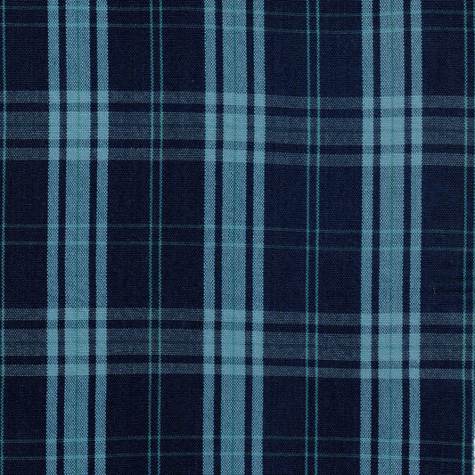 Tela Dacron SchoolLine 13002465 de cuadros azul marino y azul claro, ideal para uniformes escolares e institucionales