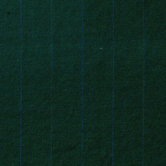 Tela Dacron verde oscuro con finas rayas azules; ideal para uniformes escolares e institucionales SchoolLine