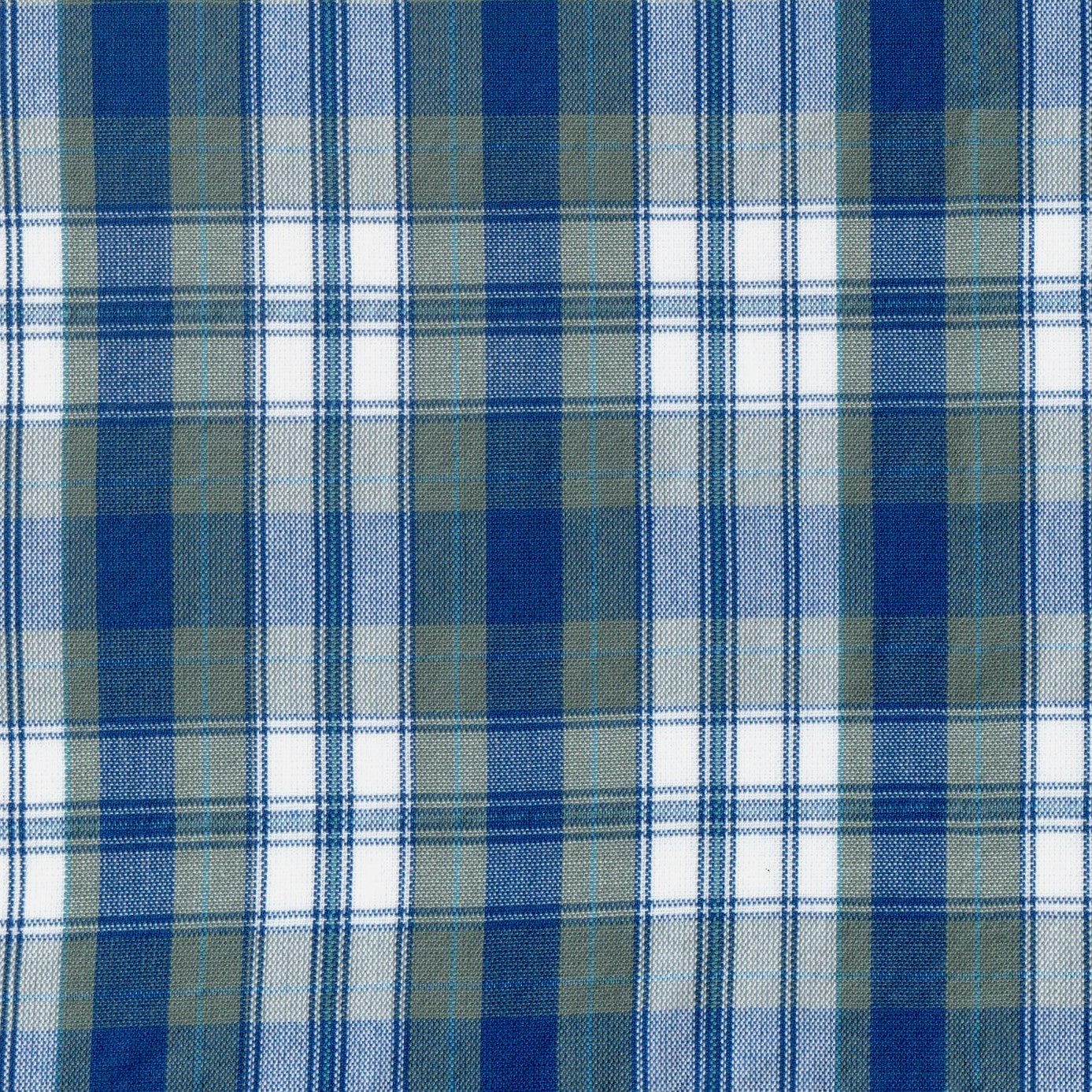 Tela 13002471 Dacron para uniformes escolares e institucionales SchoolLine en azul y blanco, patrón de cuadros.