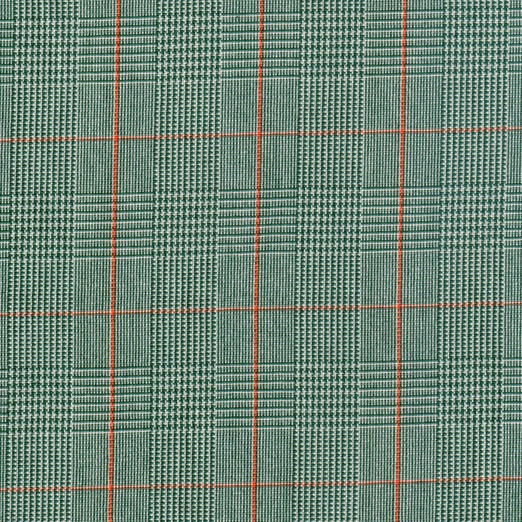 Tela 13002473 Dacron uniforme SchoolLine en poliéster, tartán verde con cuadros y líneas rojas.