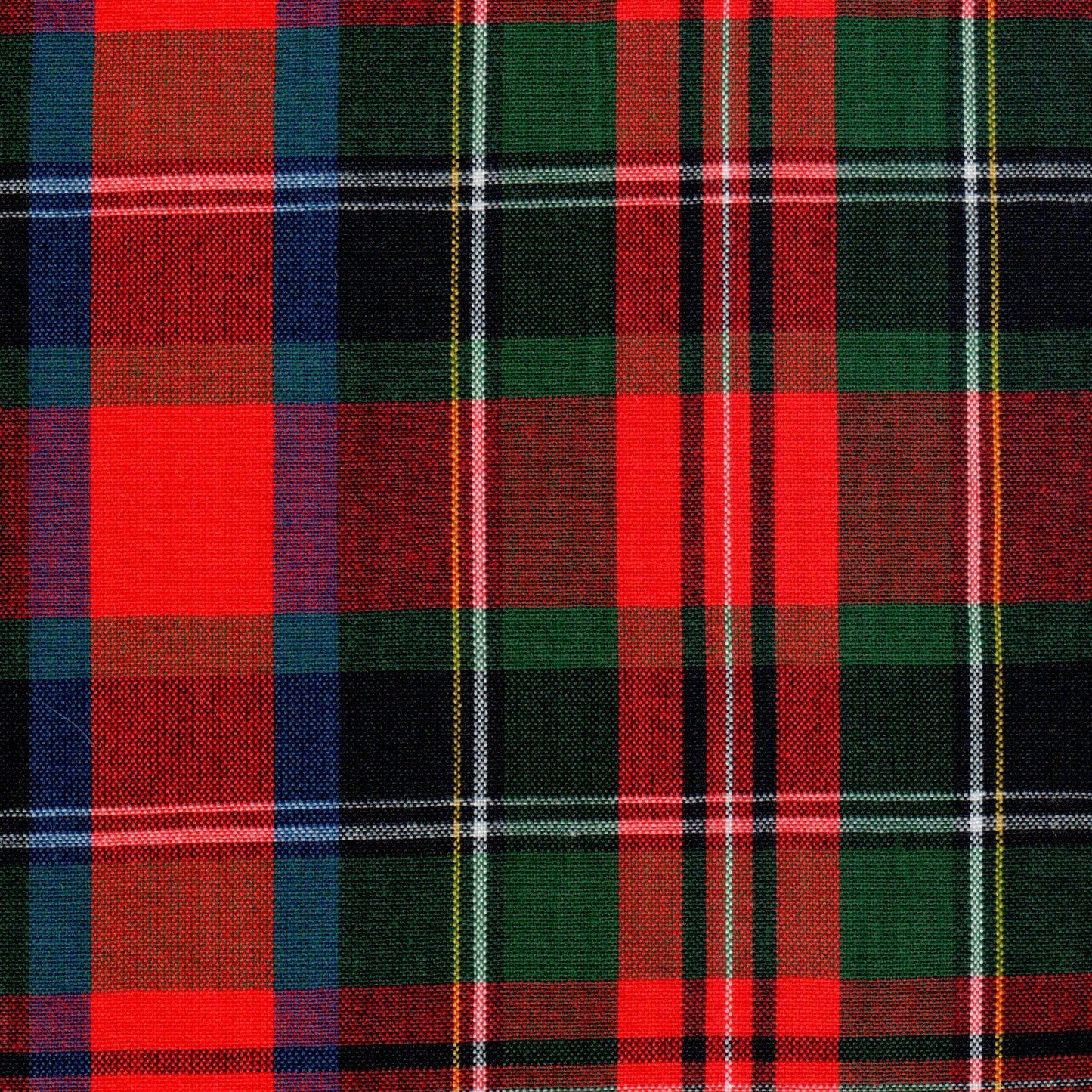 Tela tartán a cuadros rojo, verde y negro; tela para uniformes escolares e institucionales, de la marca SchoolLine.