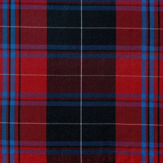 Tela tartán roja, azul y negra de Dacron SchoolLine, ideal para uniformes escolares e institucionales.
