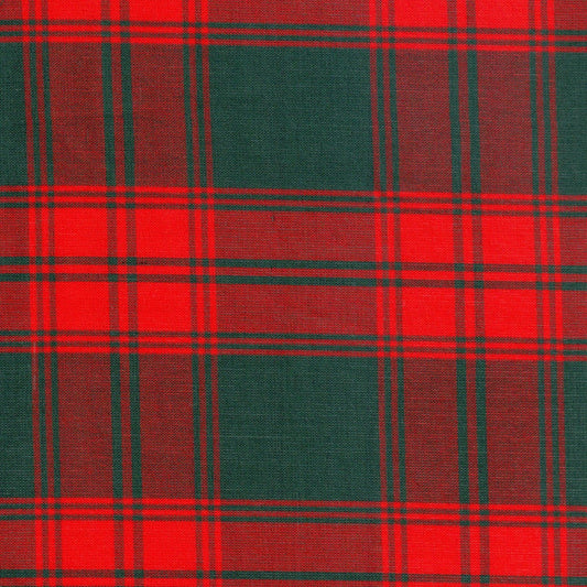 Tela Dacron roja y verde a cuadros School Line; ideal para uniformes escolares e institucionales.