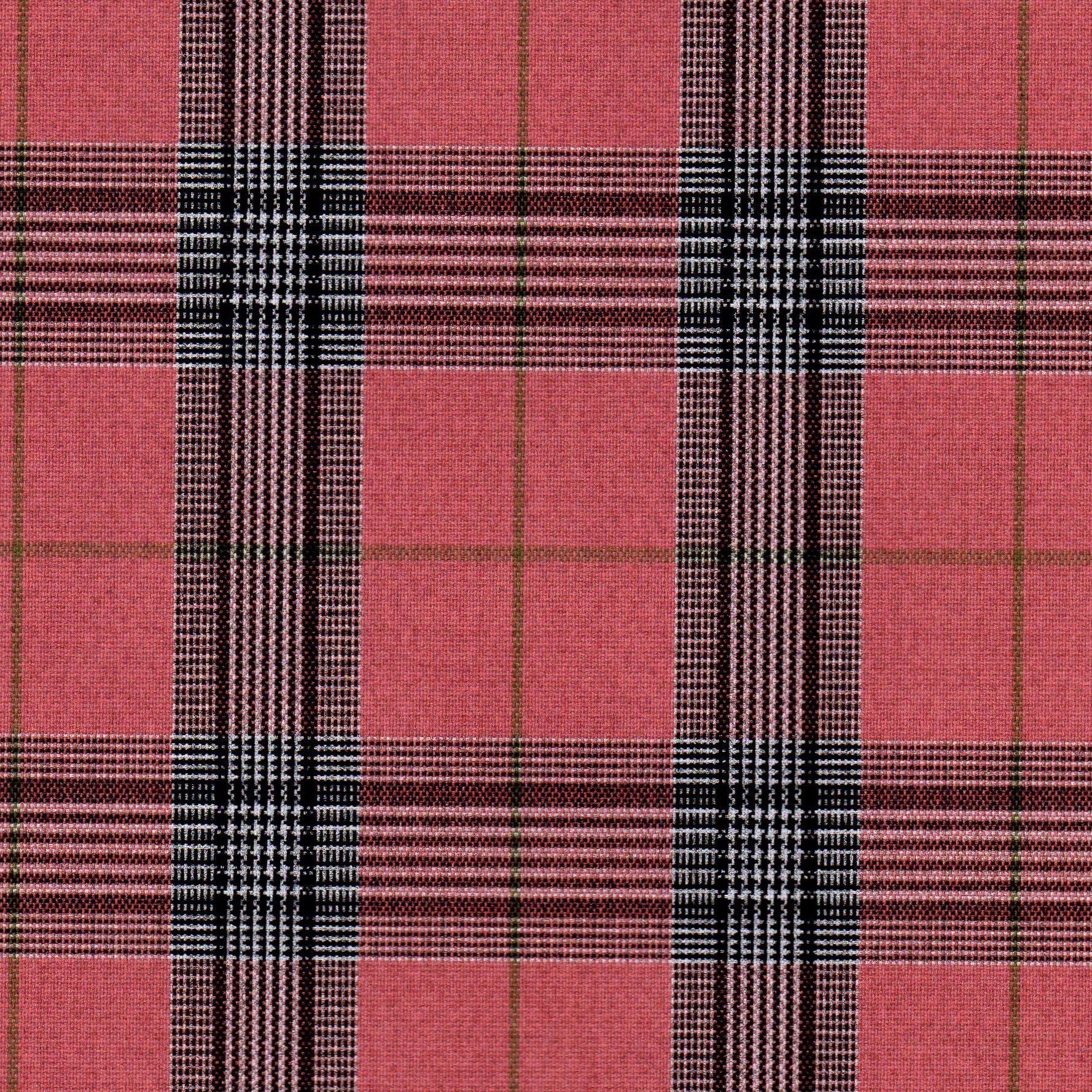 Tela 13002487 Dacron uniforme SchoolLine: rosa con cuadros negro/blanco, ideal para uniformes escolares.