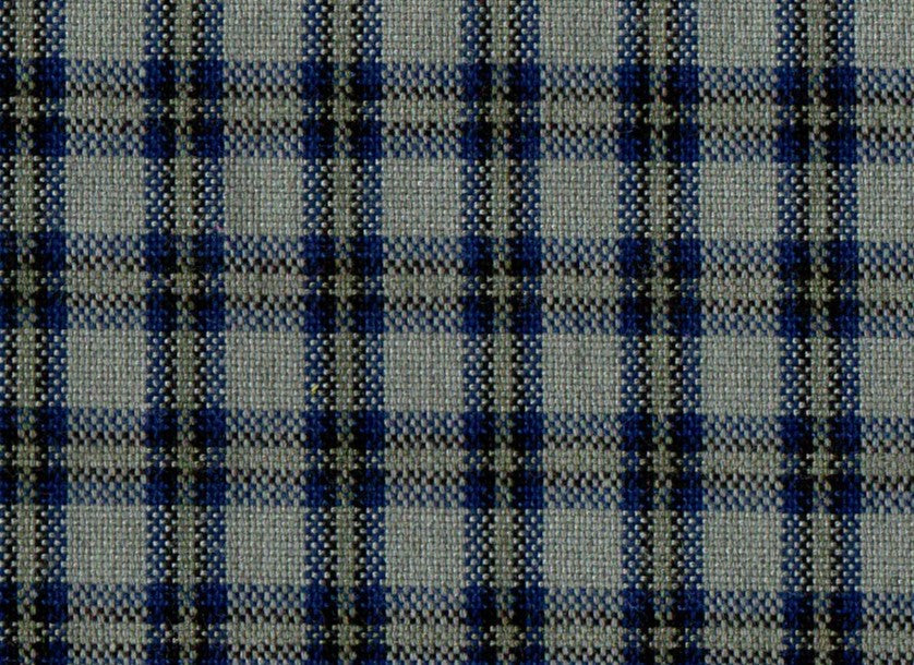 Tela 13002490 Dacron uniforme School Line, tela a cuadros gris y azul, ideal para uniformes escolares e institucionales