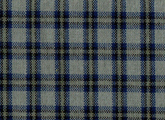 Tela 13002490 Dacron uniforme School Line, tela a cuadros gris y azul, ideal para uniformes escolares e institucionales