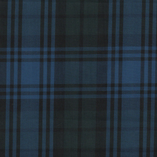tela escocesa a cuadros azules y verdes con lineas verdes para uniforme escolar