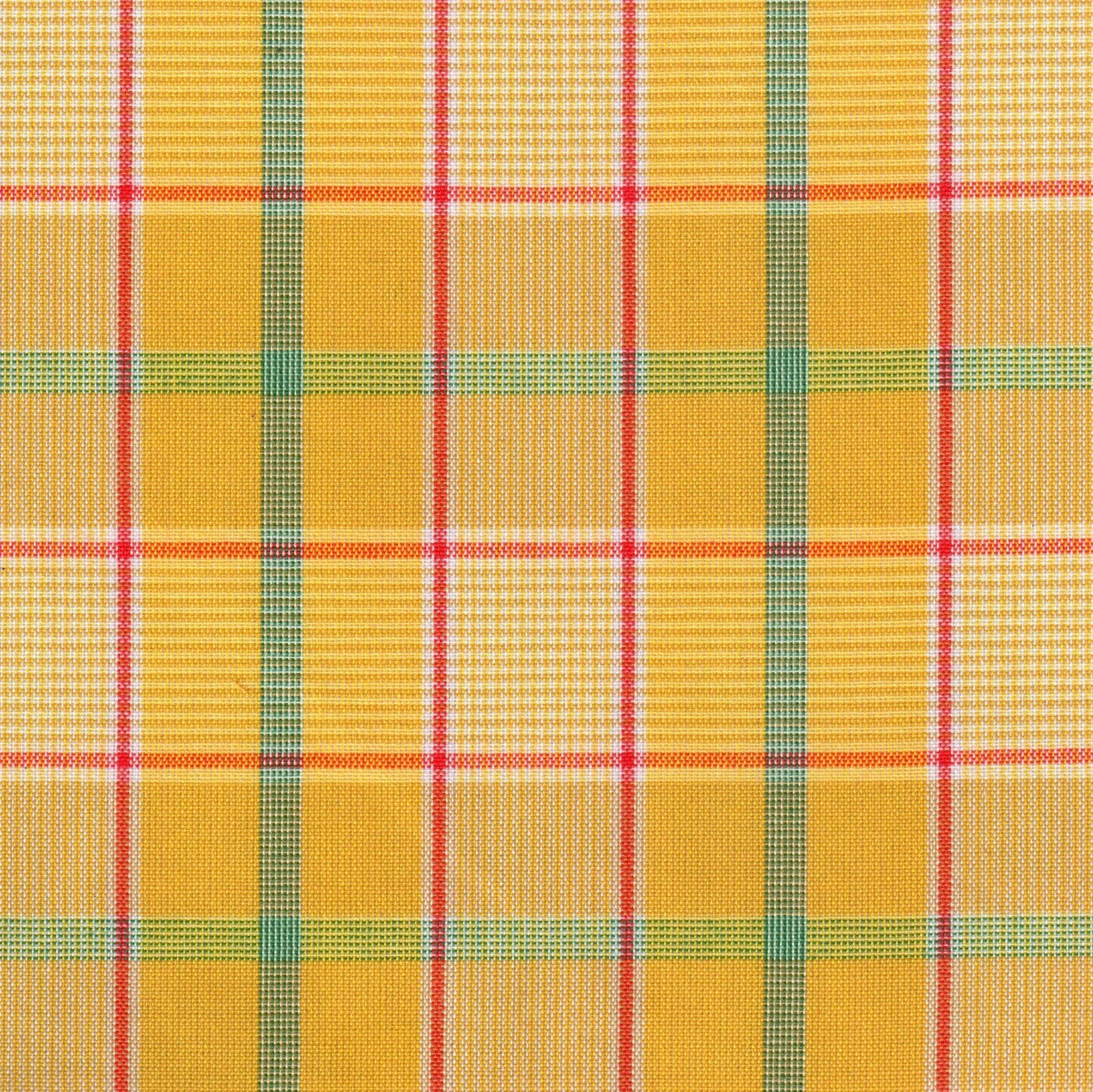 Tela SchoolLine 13002998 Dacron, a cuadros amarillo/verde/rojo, ideal para uniformes escolares e institucionales.