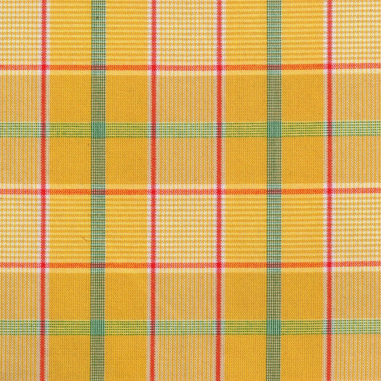 Tela SchoolLine 13002998 Dacron, a cuadros amarillo/verde/rojo, ideal para uniformes escolares e institucionales.