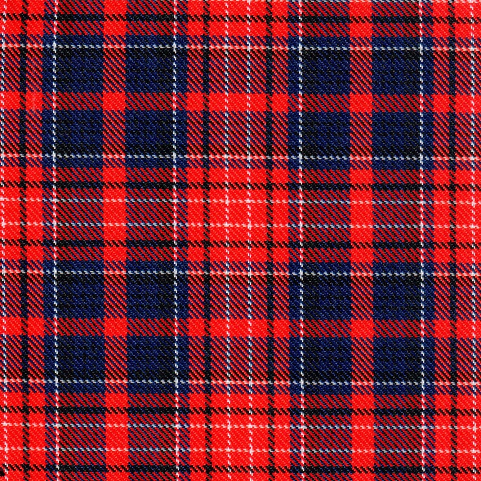 Tela diagonal de poliéster SchoolLine, rojo y azul marino con cuadros, ideal para uniformes escolares.