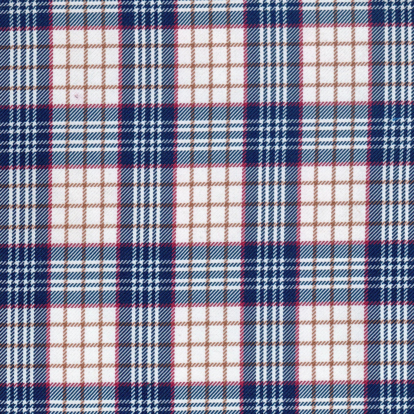 Tela 13003028 Poliéster diagonal azul, blanco y rojo; ideal para uniformes escolares e institucionales SchoolLine