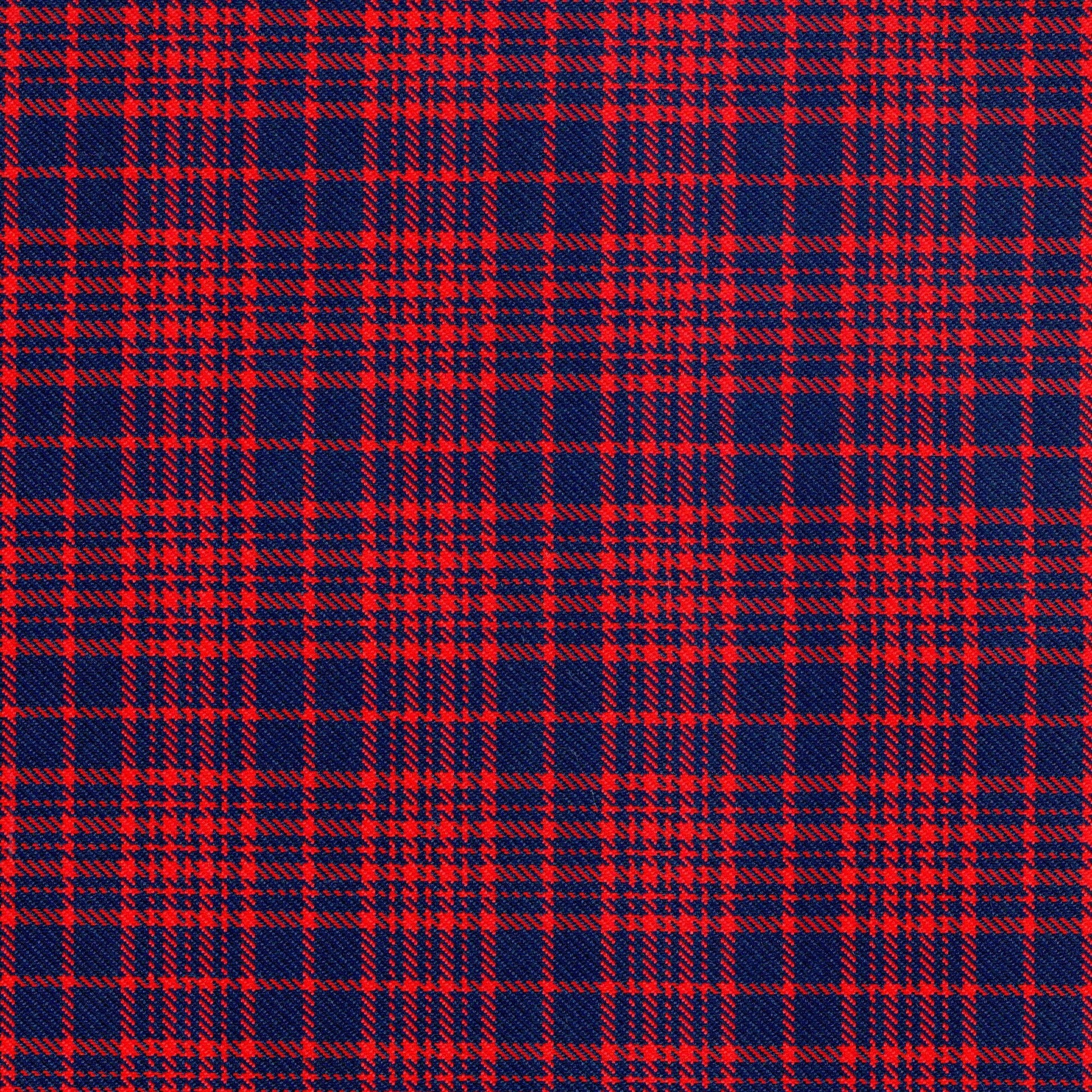 Tela diagonal de poliéster SchoolLine, rojo y azul marino a cuadros, ideal para uniformes escolares e institucionales