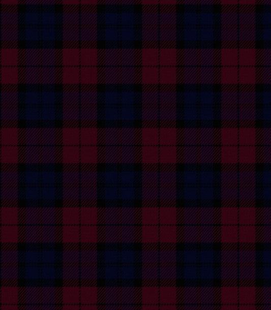 Tela diagonal de poliéster SchoolLine en tartán rojo y azul, ideal para uniformes escolares e institucionales