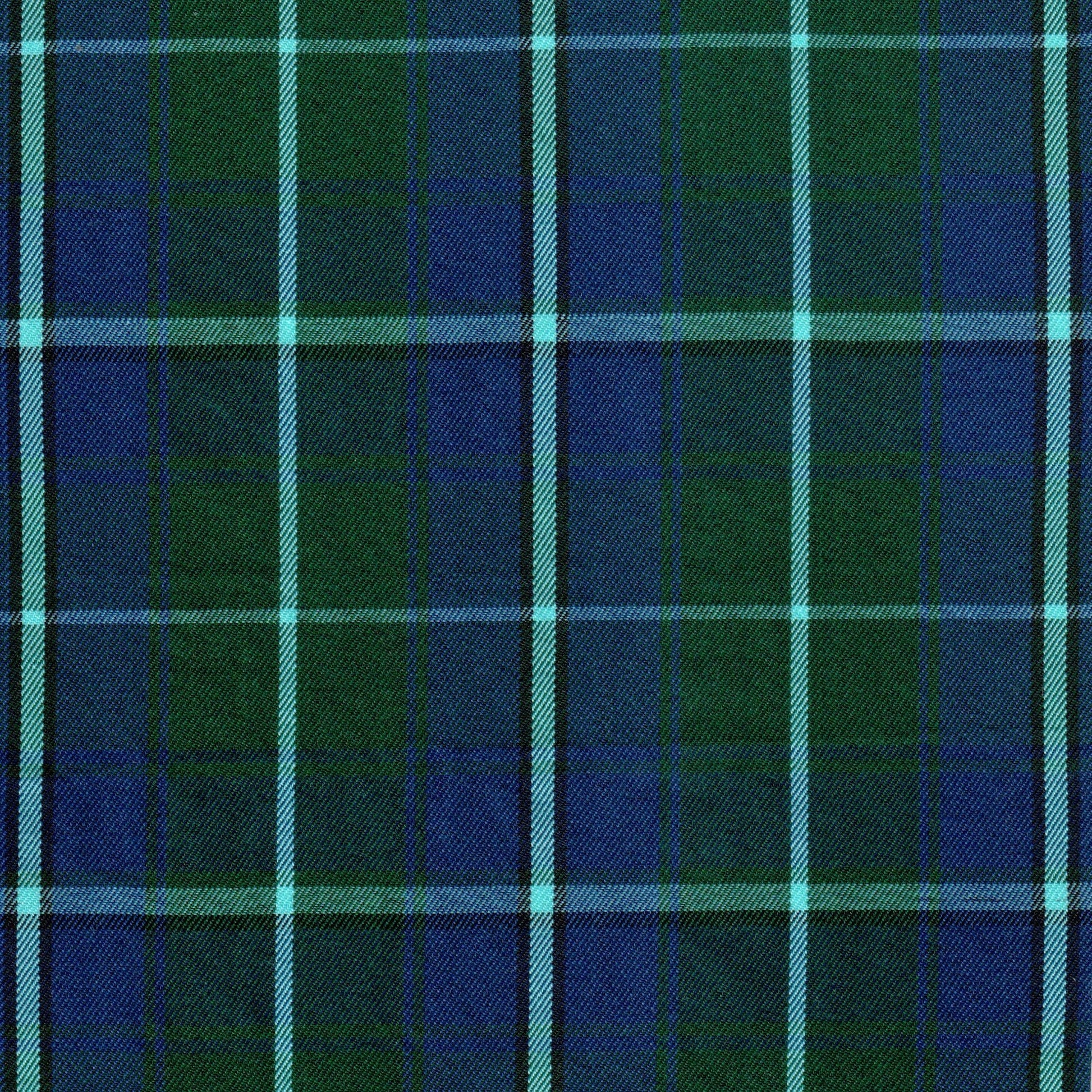 Tela polyester SchoolLine, jacquard diagonal a cuadros azul verde turquesa, ideal para uniformes escolares e institucionales.