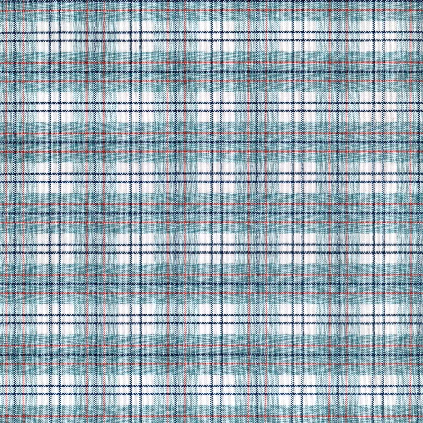 Tela 13008051 poliéster en plaid azul turquesa y rojo; ideal para uniformes escolares e institucionales SchoolLine
