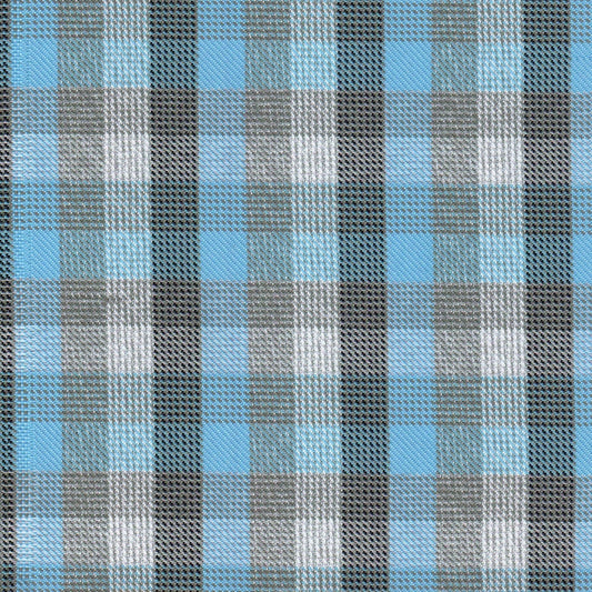 Tela 13009003 poliéster diagonal moline azul y gris, tejido texturizado; ideal para uniformes escolares e institucionales SchoolLine.