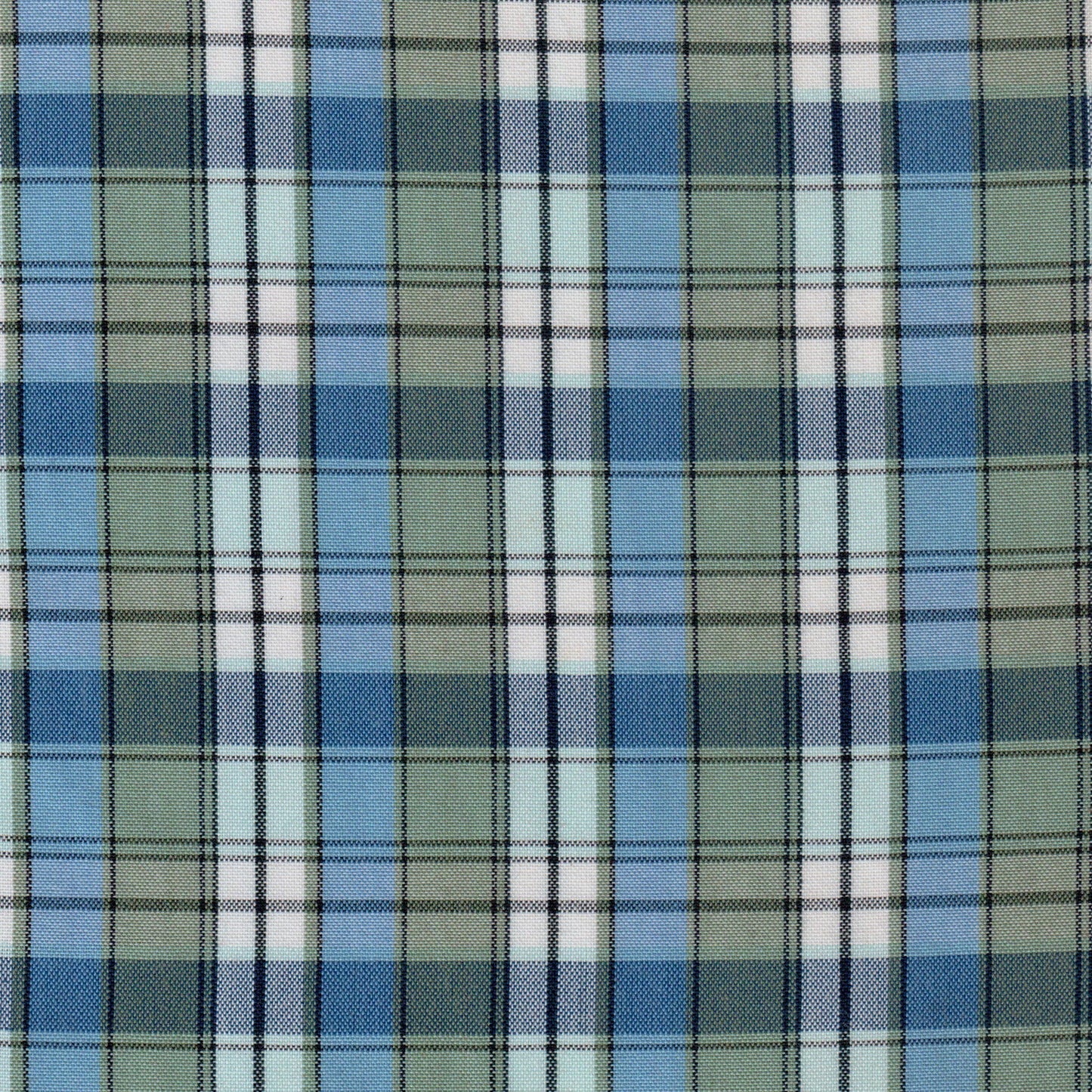 Tela SchoolLine 13012001 Dacron especial, azul y verde, diseño de cuadros; ideal para uniformes escolares e institucionales.