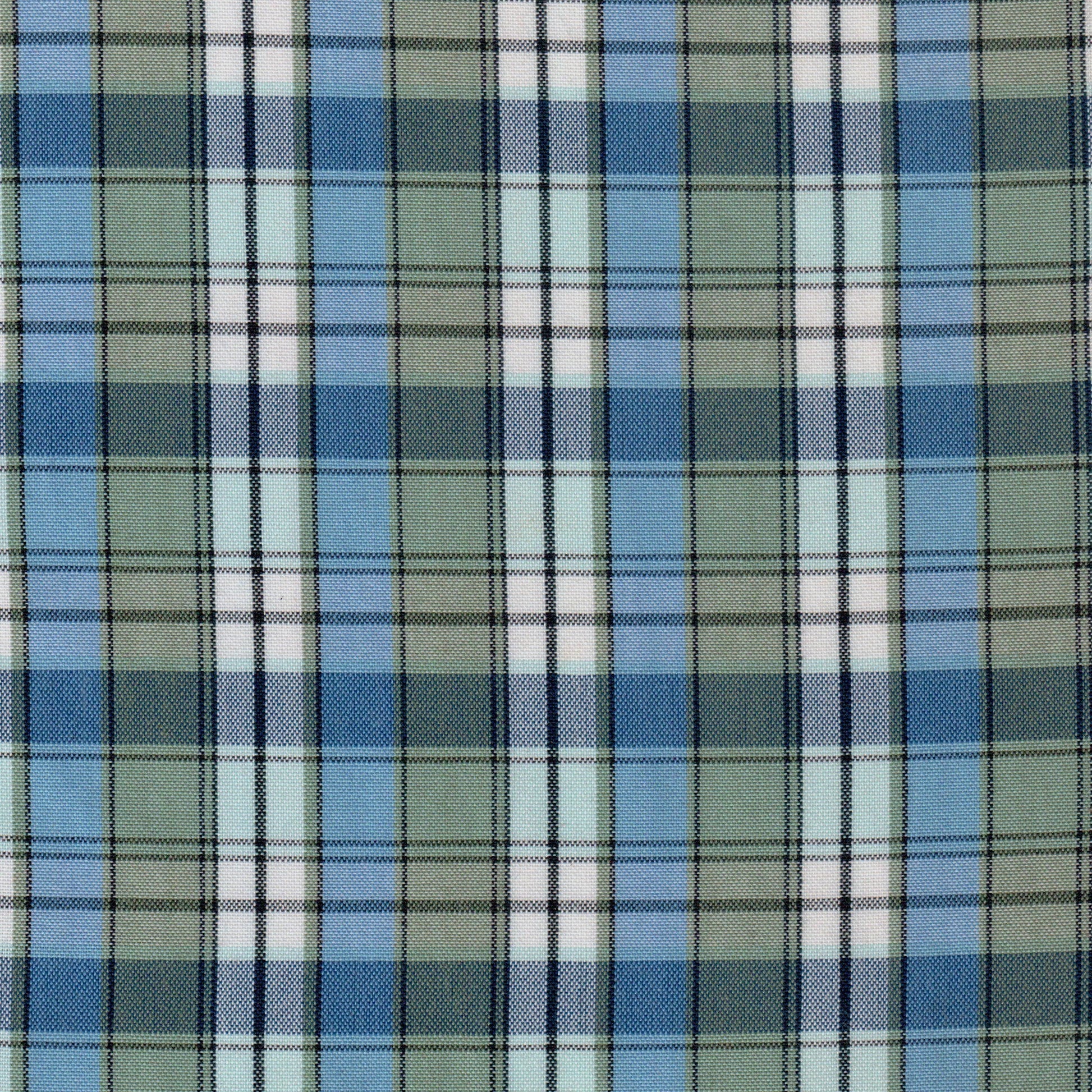 Tela SchoolLine 13012001 Dacron especial, azul y verde, diseño de cuadros; ideal para uniformes escolares e institucionales.