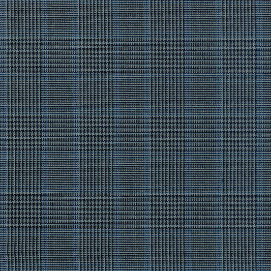 Tela SchoolLine 13012006 Dacron especial; tela azul y gris en patrón plaid para uniformes escolares e institucionales.