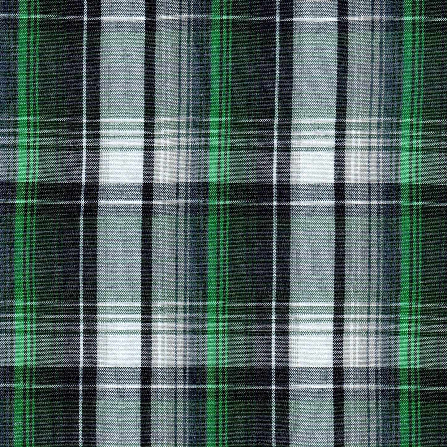 Tela Dacron especial SchoolLine 13012008, diseño tartán verde negro gris, ideal para uniformes escolares e institucionales.