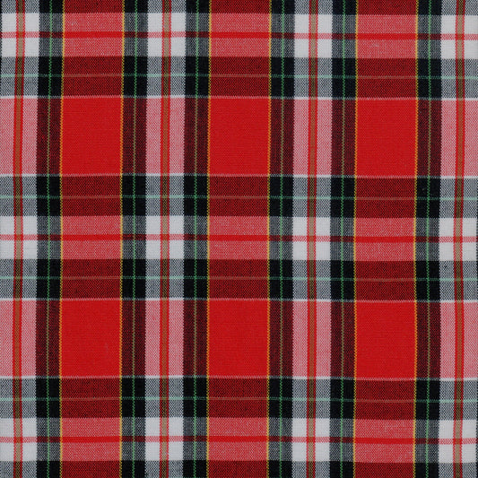 Tela SchoolLine 13012020 Dacron especial en tartán rojo con cuadros negro/blanco/verde; ideal para uniformes escolares e institucionales