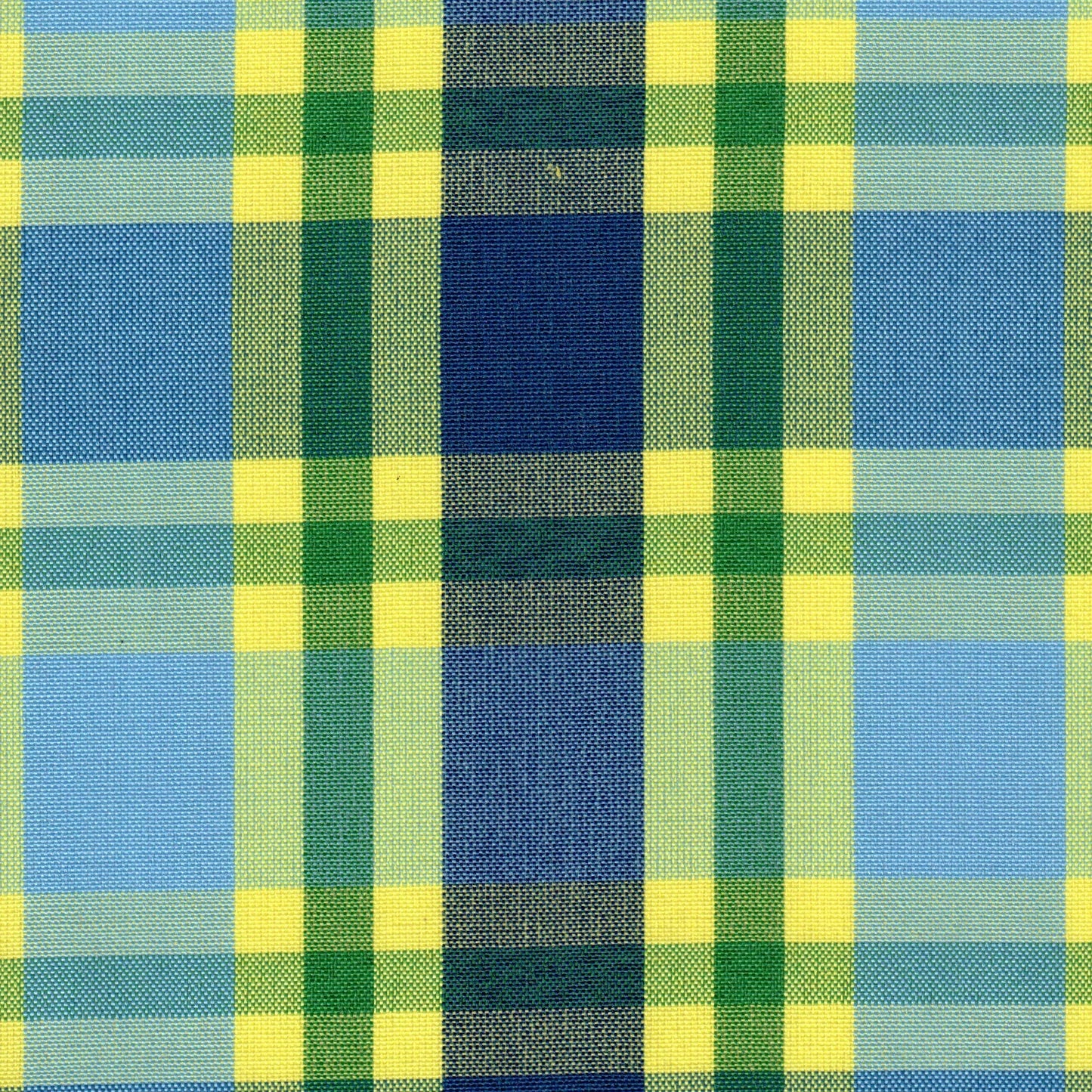 Tela de cuadros azul, verde y amarillo 13012021 Dacron especial de SchoolLine para uniformes escolares e institucionales.
