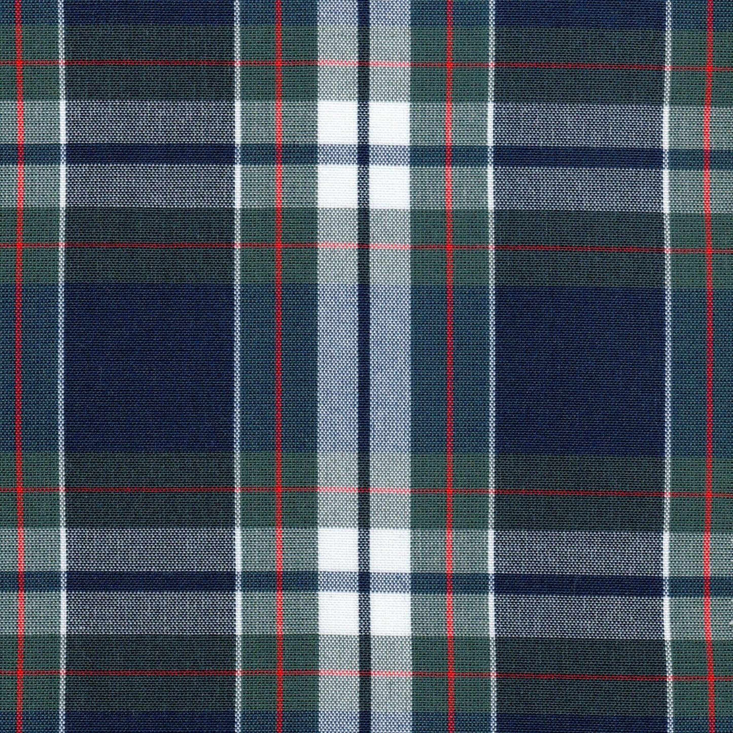 Tela SchoolLine 13012022 Dacron especial: tartán azul marino, verde y blanco con líneas rojas, ideal para uniformes escolares e institucionales.