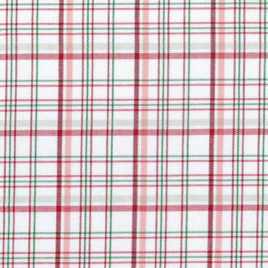 Tela Dacron especial 13012026 de SchoolLine, tela a cuadros rojo, verde y blanco, para uniformes escolares e institucionales.