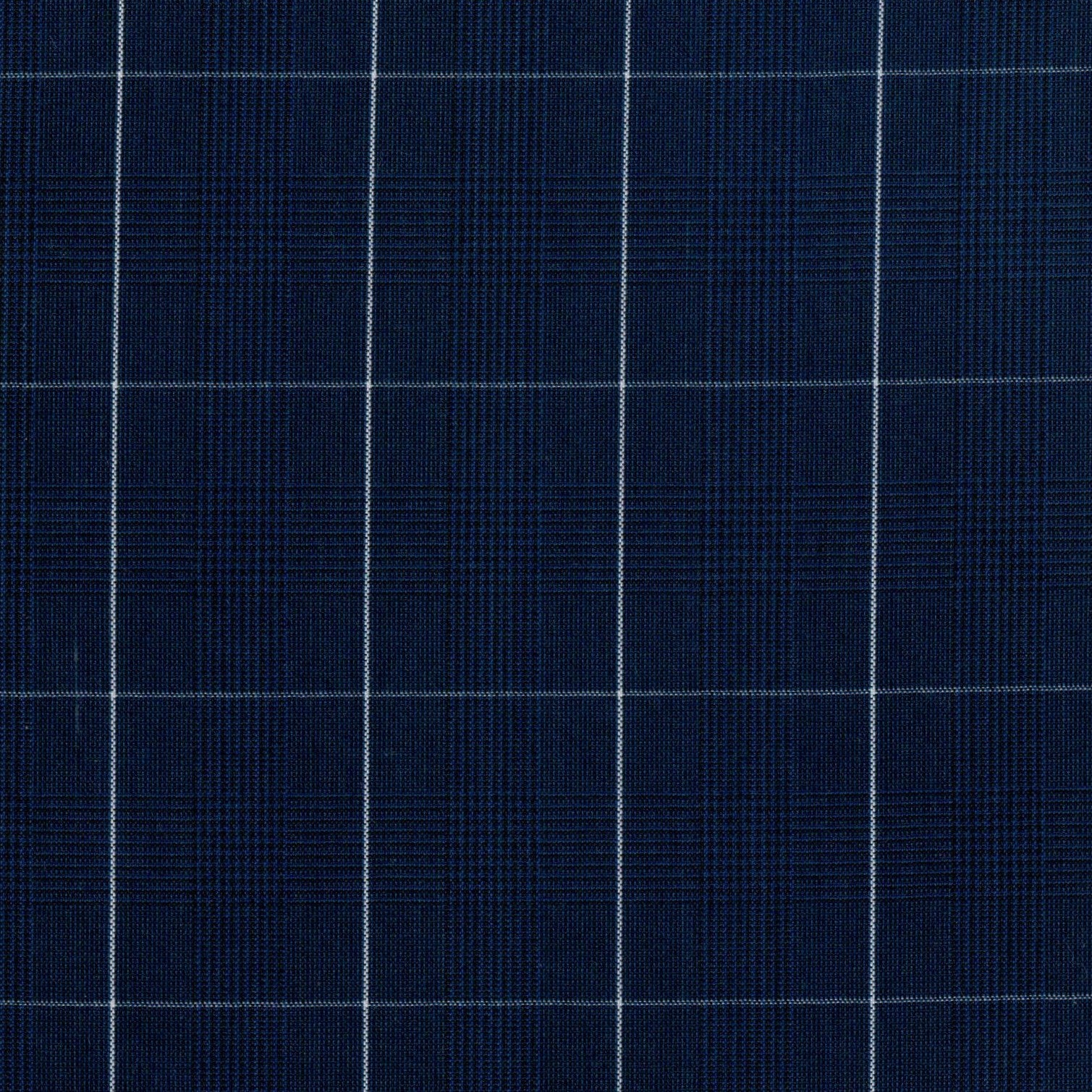 Tela azul marino con cuadros blancos; 13012032 Dacron especial, SchoolLine, ideal para uniformes escolares e institucionales