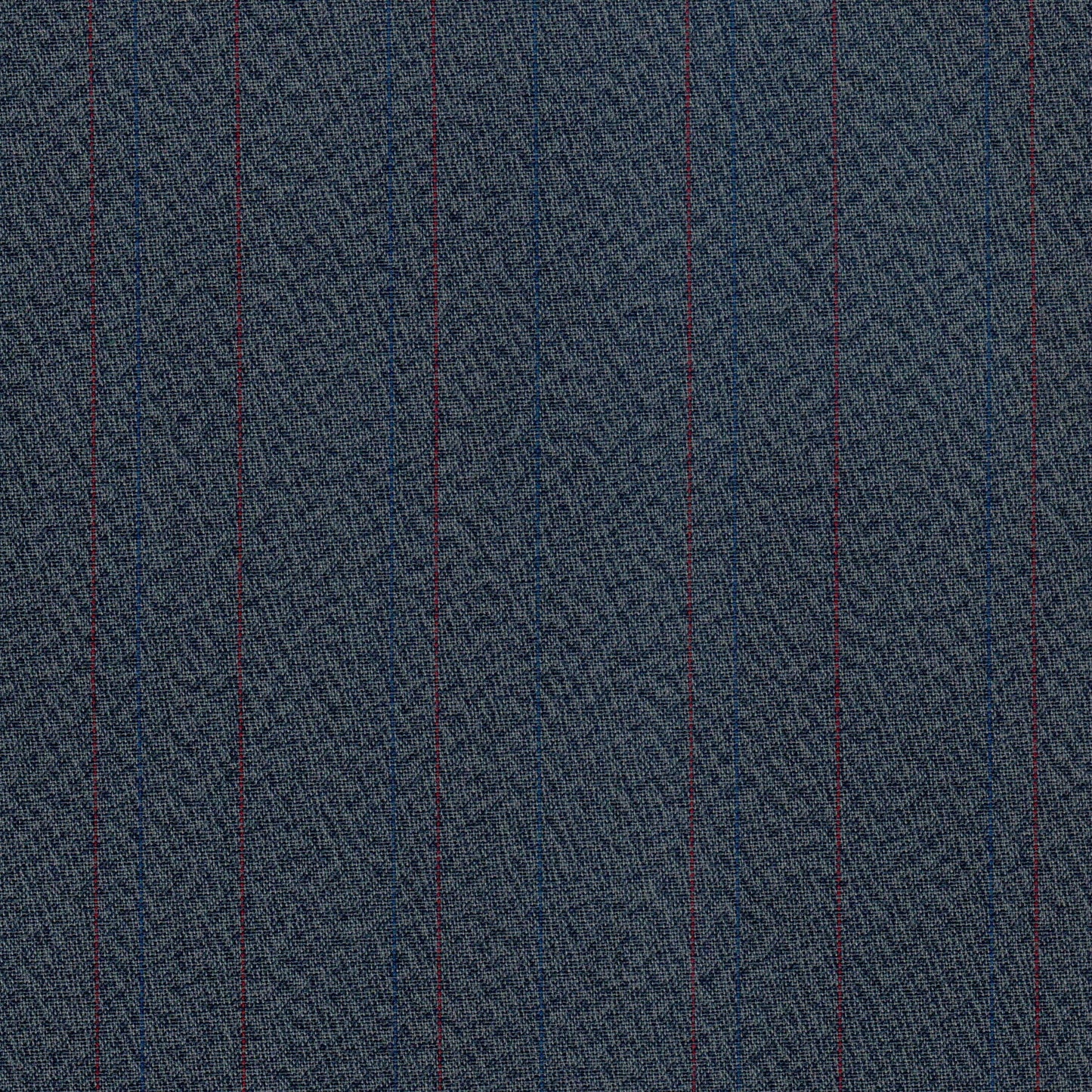Tela azul marino con rayas verticales rojas finas, texturizada; ideal para uniformes escolares e institucionales, SchoolLine