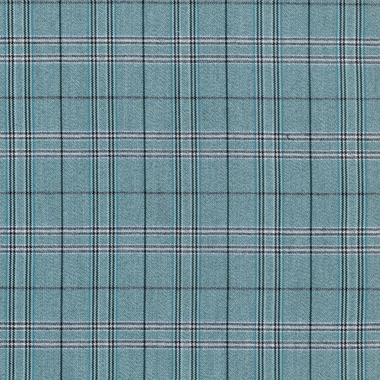 Tela moline turquesa de Dacron, SchoolLine, con cuadro/plaid, ideal para uniformes escolares.