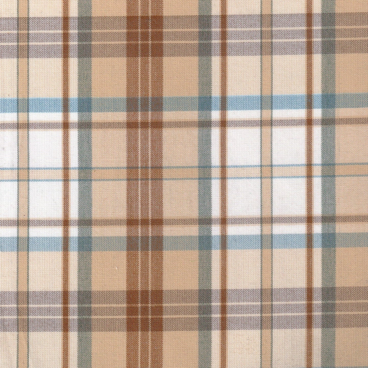 Tela 13014003 Dacron uniforme a cuadros beige, marrón y azul para uniformes escolares e institucionales SchoolLine