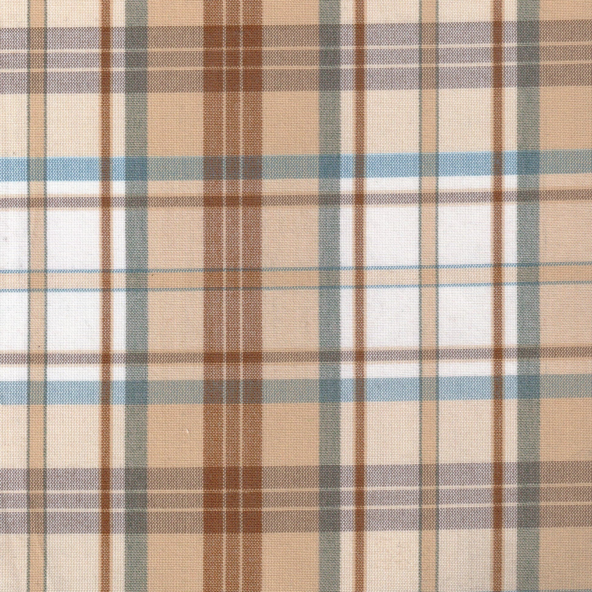 Tela 13014003 Dacron uniforme a cuadros beige, marrón y azul para uniformes escolares e institucionales SchoolLine