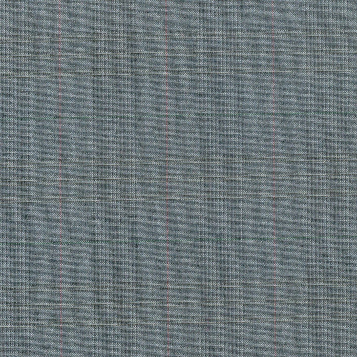 Tela 13014004 Dacron jaspeada gris azulado con líneas rojas; ideal para uniformes escolares e institucionales, SchoolLine.