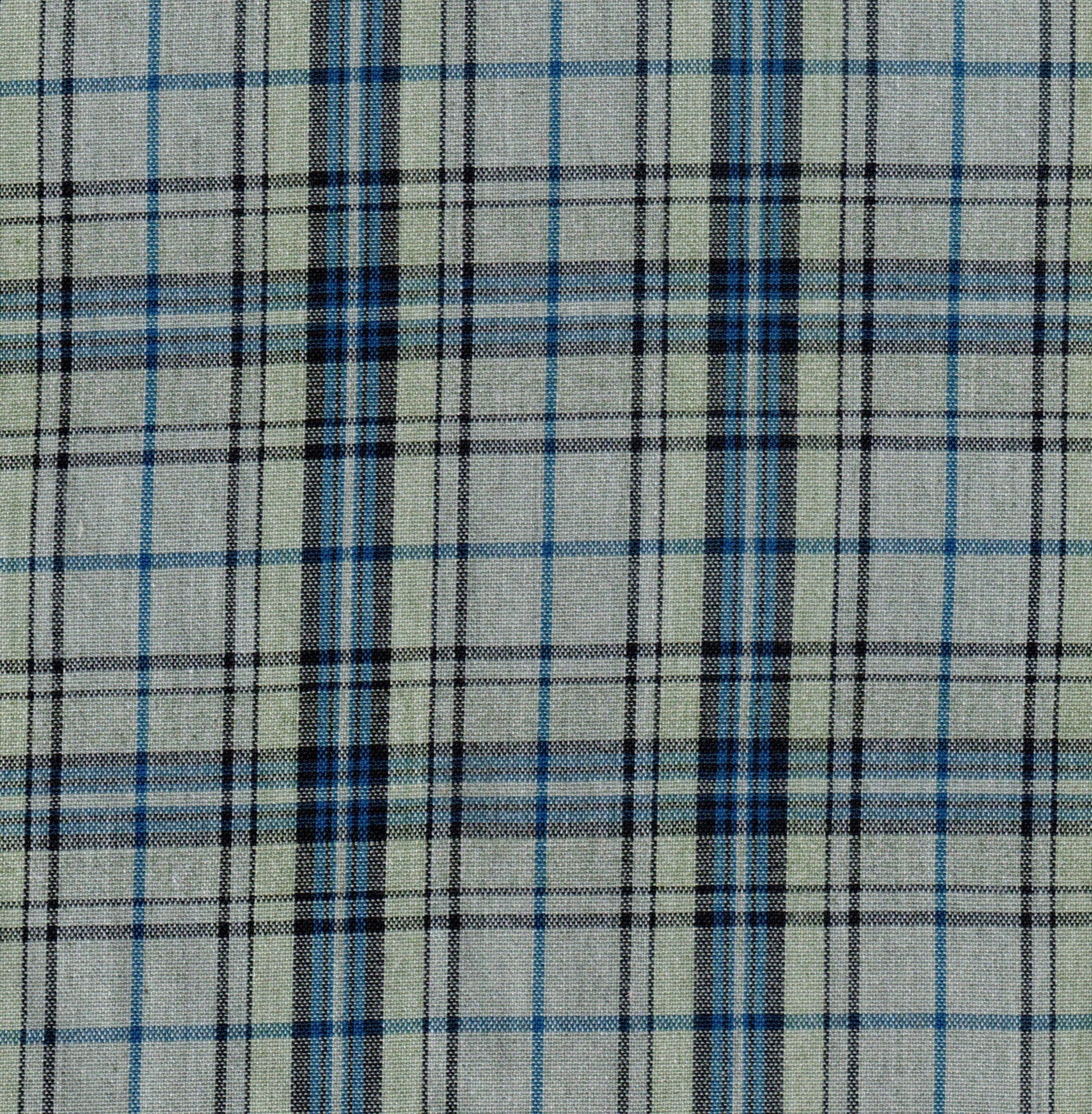 Tela SchoolLine 13014007 Dacron beis con cuadros beige, azul y negro; perfecta para uniformes escolares e institucionales.