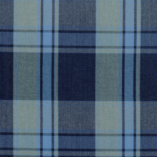 Tela 13014017 Dacron azul marino y azul claro, cuadros jaspeados; ideal para uniformes escolares e institucionales SchoolLine.