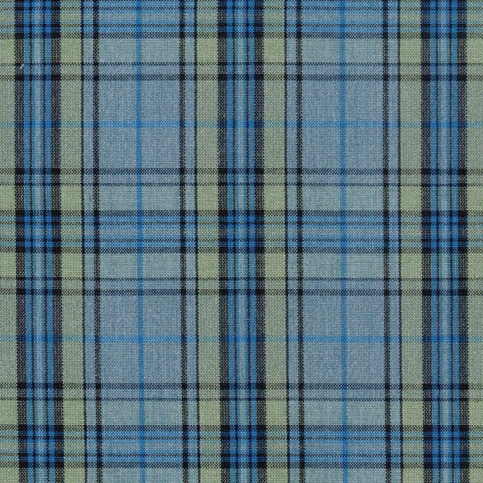 Tela SchoolLine 13014021: jaspeada azul/beige a cuadros; tela escolar duradera para uniformes institucionales.