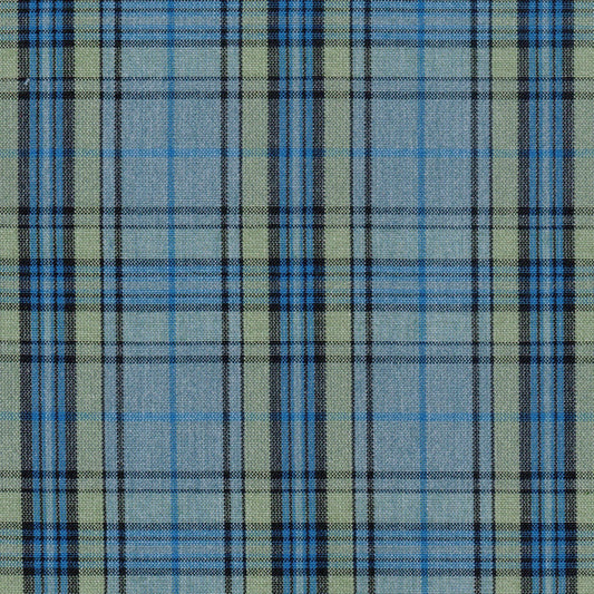 Tela SchoolLine 13014021: jaspeada azul/beige a cuadros; tela escolar duradera para uniformes institucionales.