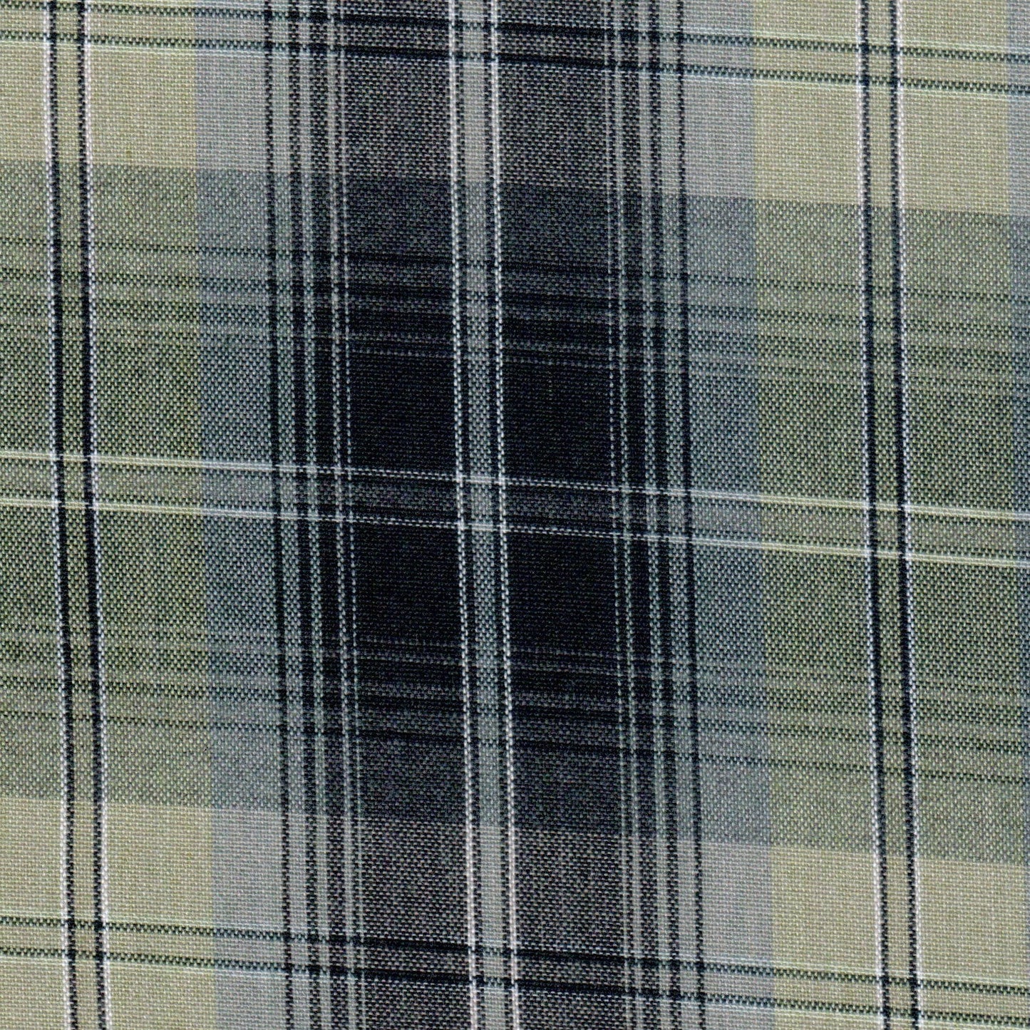 Tela 13014030 Dacron SchoolLine, plaid jaspeado beige, verde oliva y negro, para uniformes escolares e institucionales