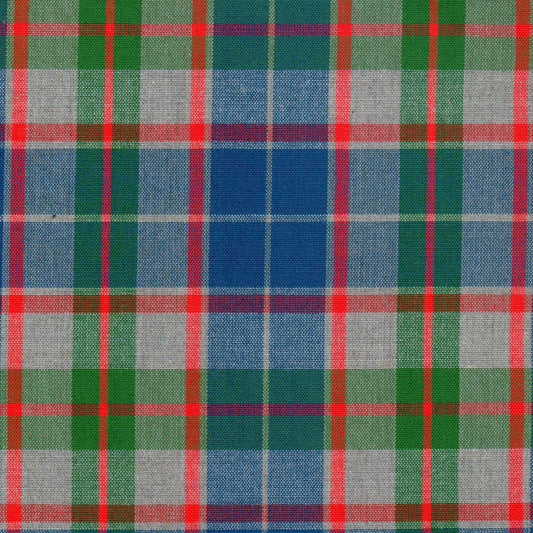 Tela Dacron 13014037 jaspeado de SchoolLine; 10% poliéster, cuadro verde/azul/rojo, ideal para uniformes escolares.