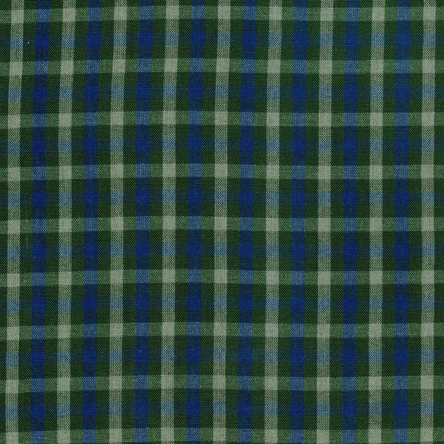 Tela 13014046 Dacron SchoolLine, plaid verde, azul y gris en cuadros, ideal para uniformes escolares e institucionales.