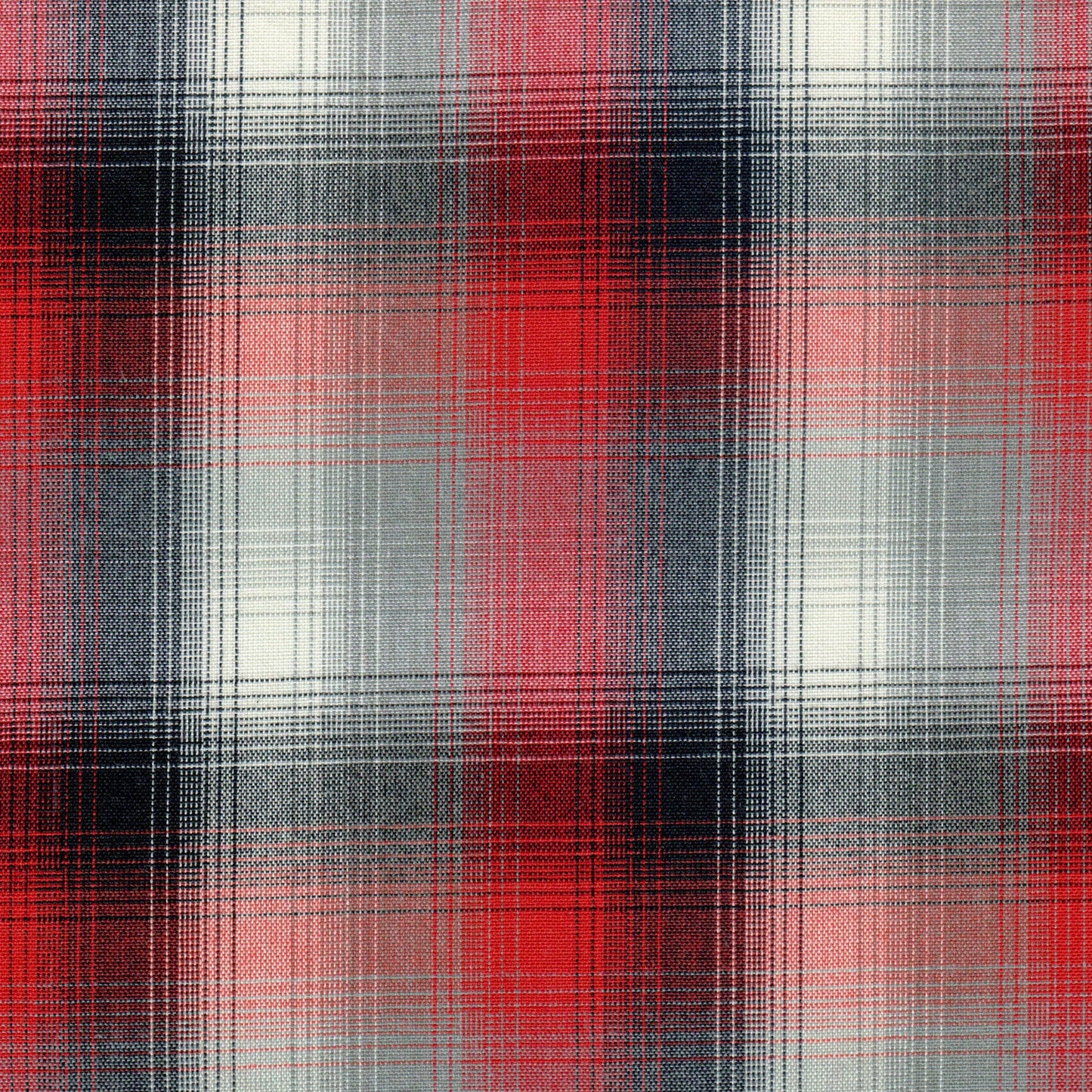 Tela Dacron jaspeado de SchoolLine, patrón tartán rojo, azul y blanco; ideal para uniformes escolares e institucionales.