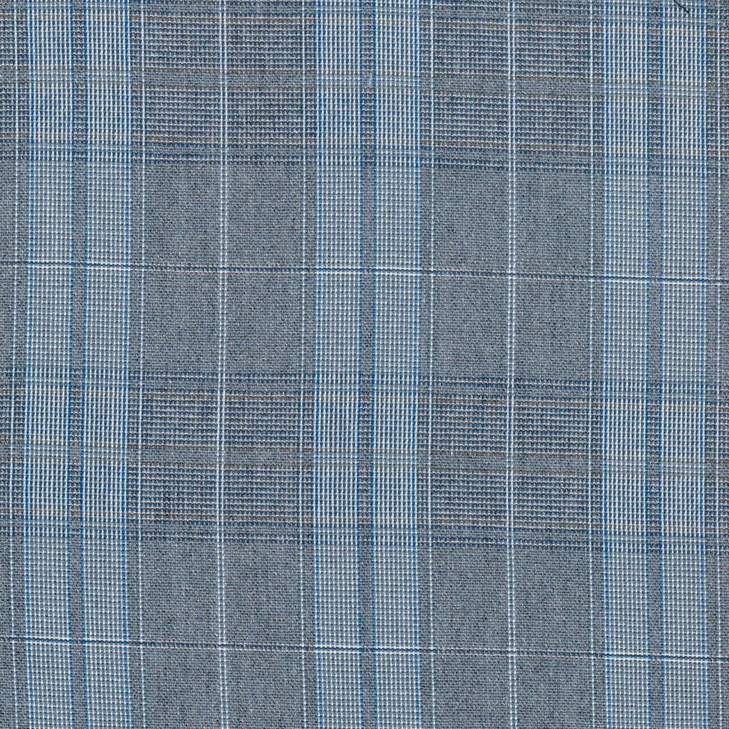 Tela Dacron jaspeada azul y gris de SchoolLine; tela de cuadros para uniformes escolares e institucionales.