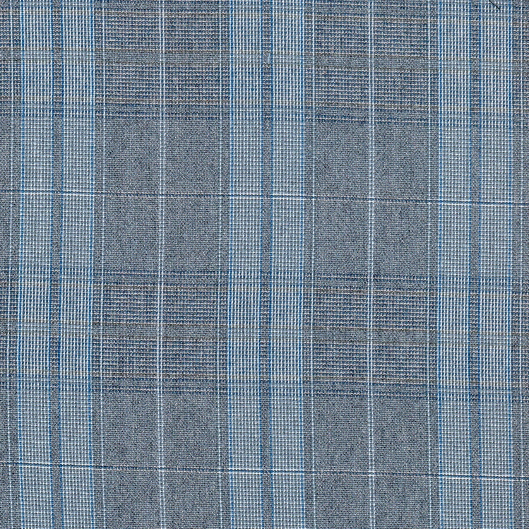 Tela Dacron jaspeada azul y gris de SchoolLine; tela de cuadros para uniformes escolares e institucionales.