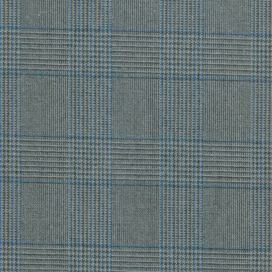 Tela 13014054 Dacron de SchoolLine, jaspe gris con líneas azules; tejido texturado para uniformes escolares e institucionales