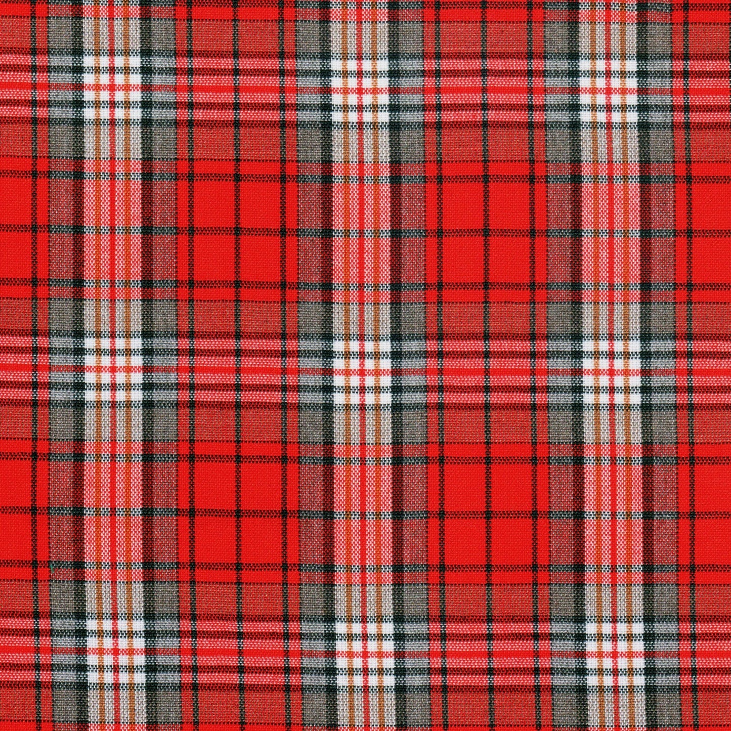 Tela roja intensa con diseño tartán jaspeado en cuadros; SchoolLine, ideal para uniformes escolares e institucionales.