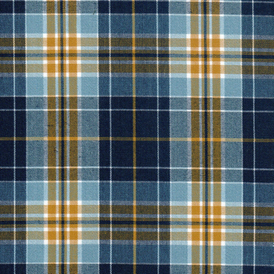 Tela 13014060 Dacron jaspeado azul con diseño a cuadros para uniformes escolares e institucionales, SchoolLine