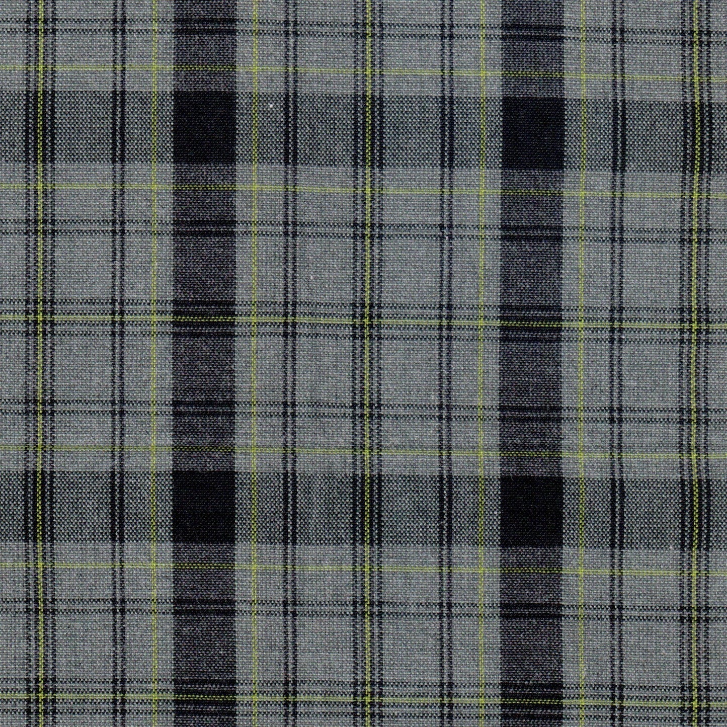 Tela jaspeada gris con patrón a cuadros, Dacron de SchoolLine para uniformes escolares e institucionales.