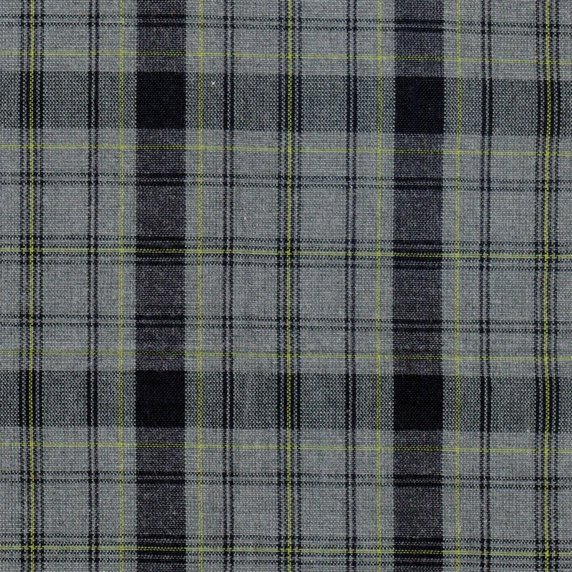 Tela jaspeada gris con patrón a cuadros, Dacron de SchoolLine para uniformes escolares e institucionales.