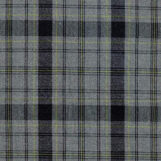 Tela jaspeada gris con patrón a cuadros, Dacron de SchoolLine para uniformes escolares e institucionales.